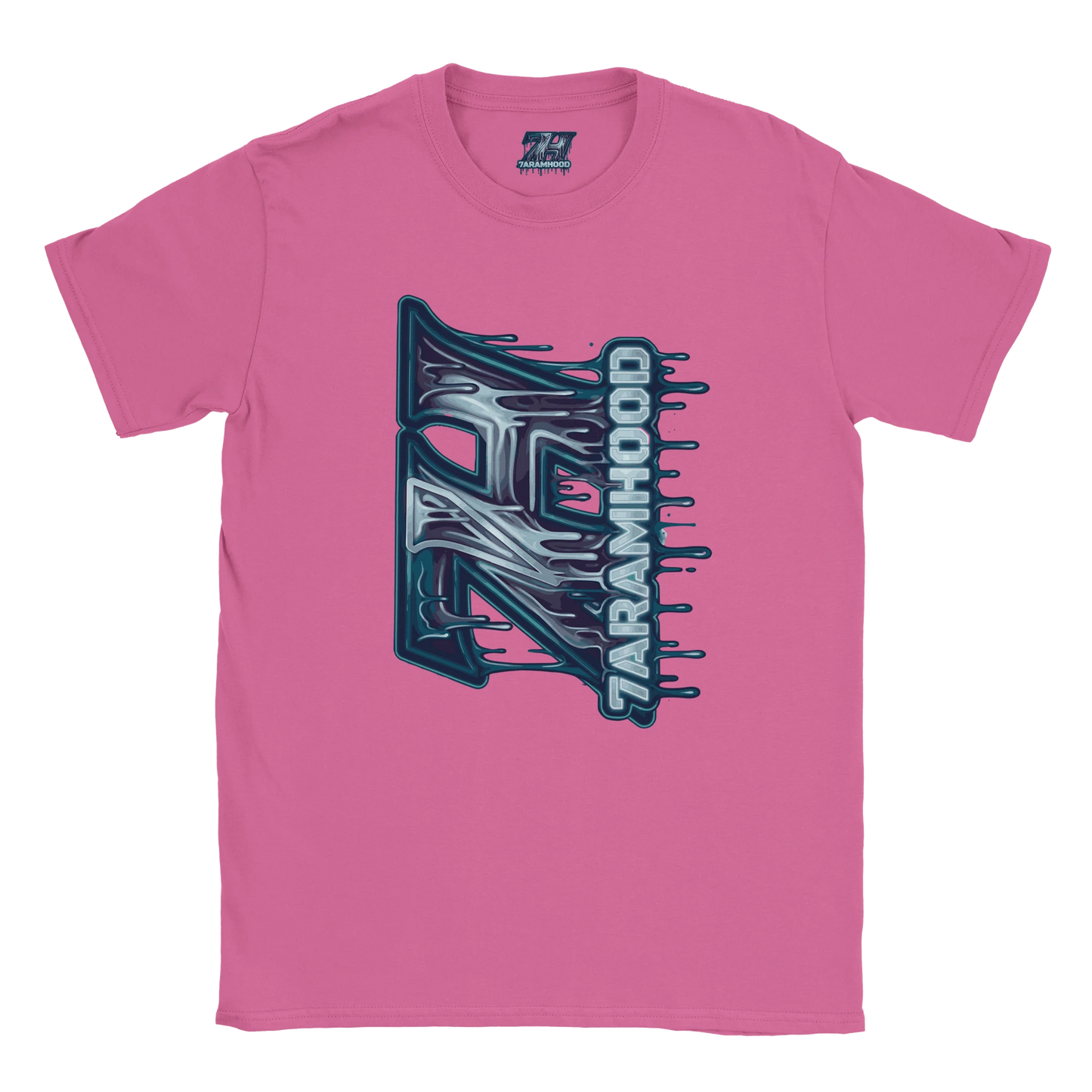 7HARAMHOOD Liquid Slime Chrome T-Shirt Sand Beige Streetwear Lifestyle