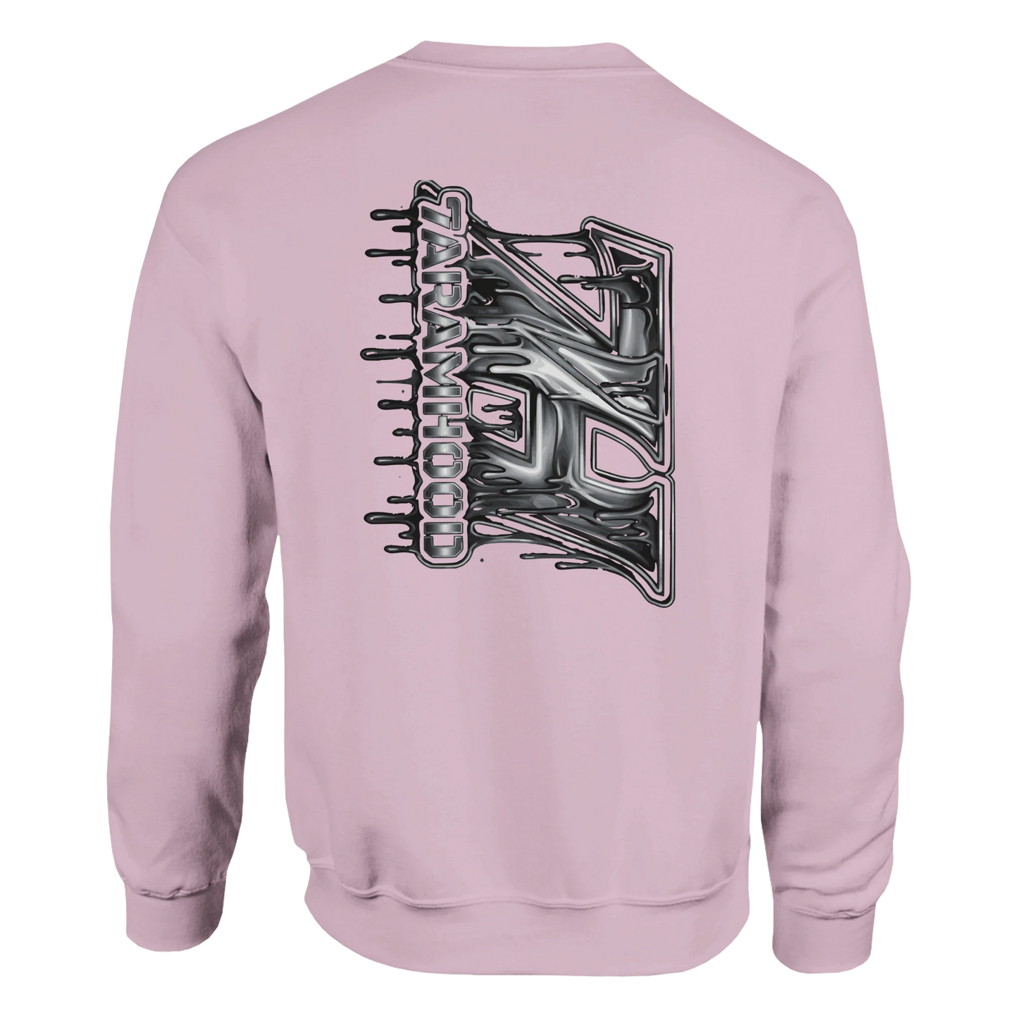 7HARAMHOOD Drip Code Sweatshirt Baby Blue – Seitenansicht Premium Hoodwear, Statement Hood Identity