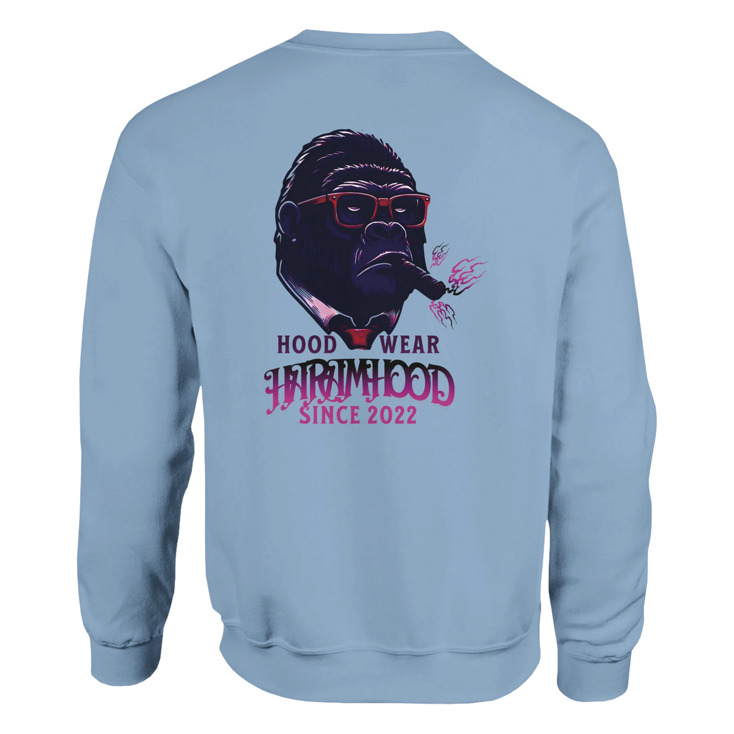 7HARAMHOOD Gorilla Boss Sweatshirt – Detailansicht Gorilla-Print, Premium Unisex Hoodwear Statement