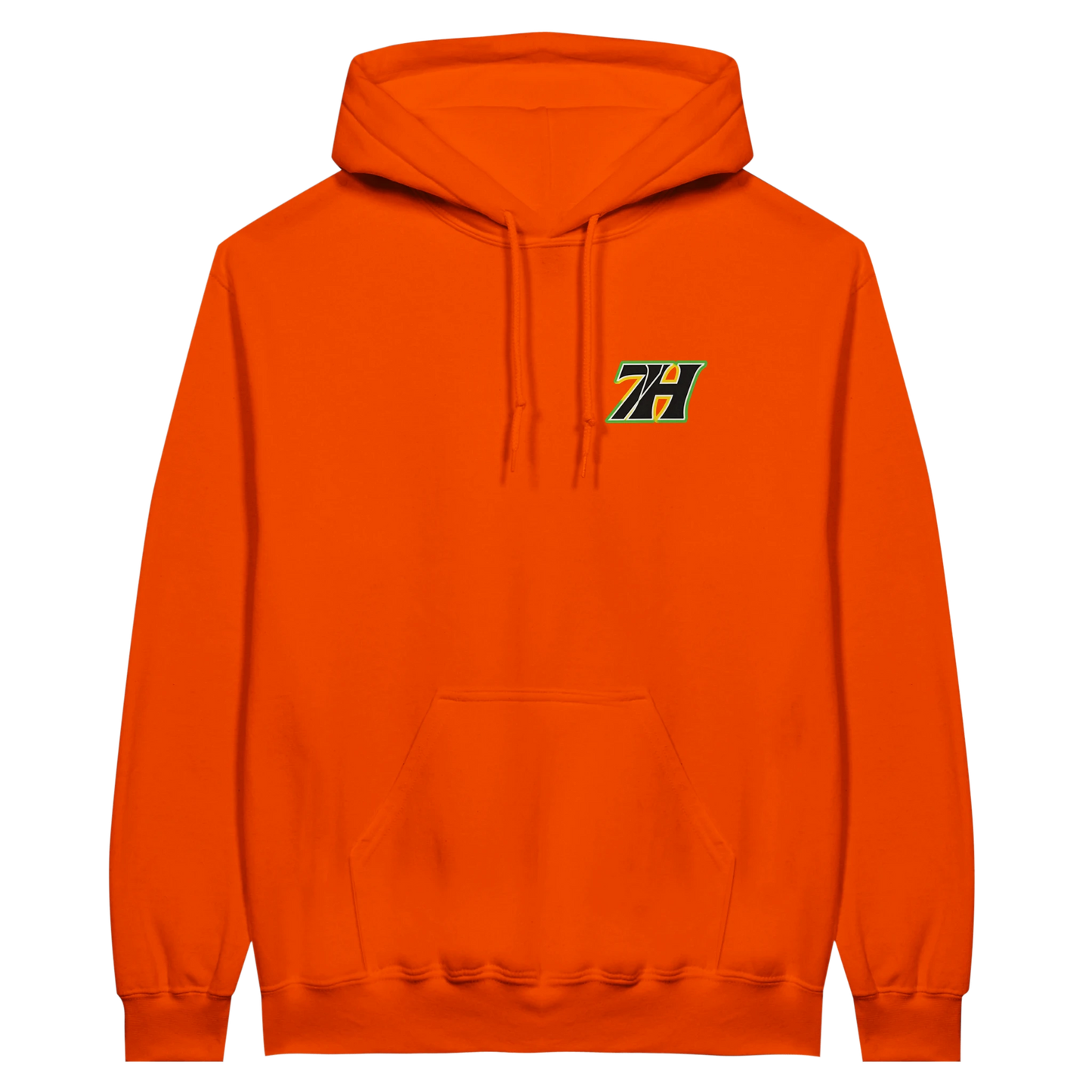 7H Premium Hoodie Orange Frontansicht