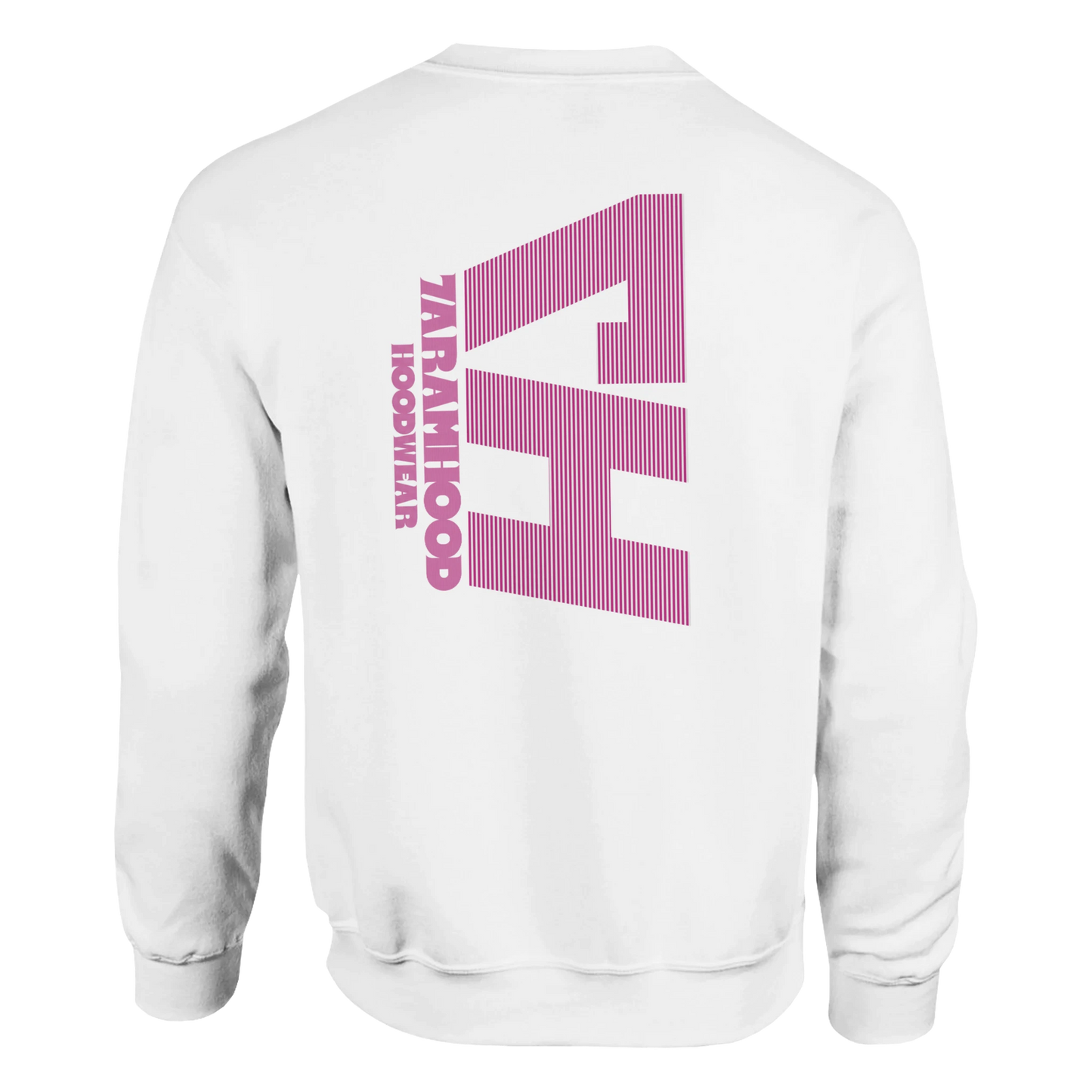 Scan-Code Hood Sweatshirt Weiss Rückansicht