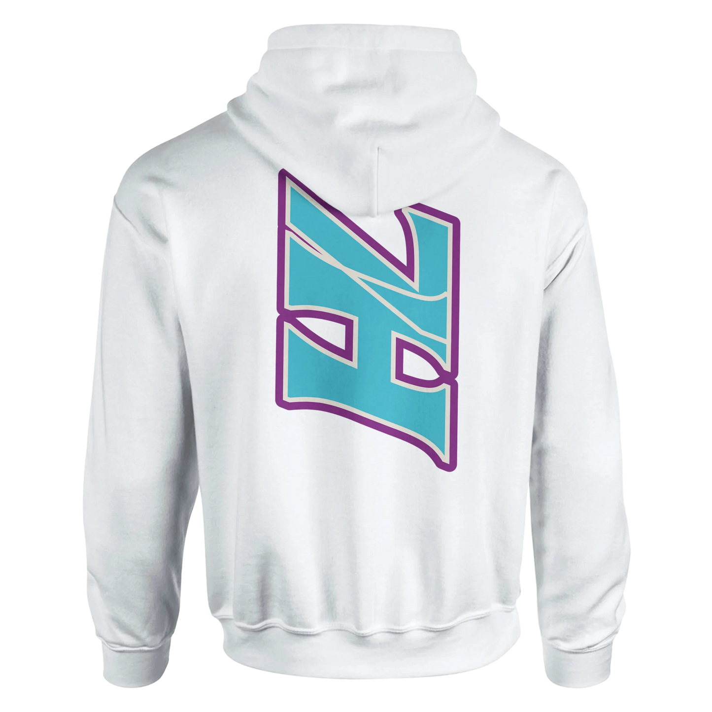 Color Pop Edition Hoodie Weiß Rückansicht