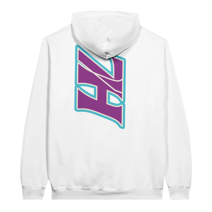 Violetter 7H Hoodwear Hoodie mit Front- und Backprint Design - Haramhood Purple Edition
