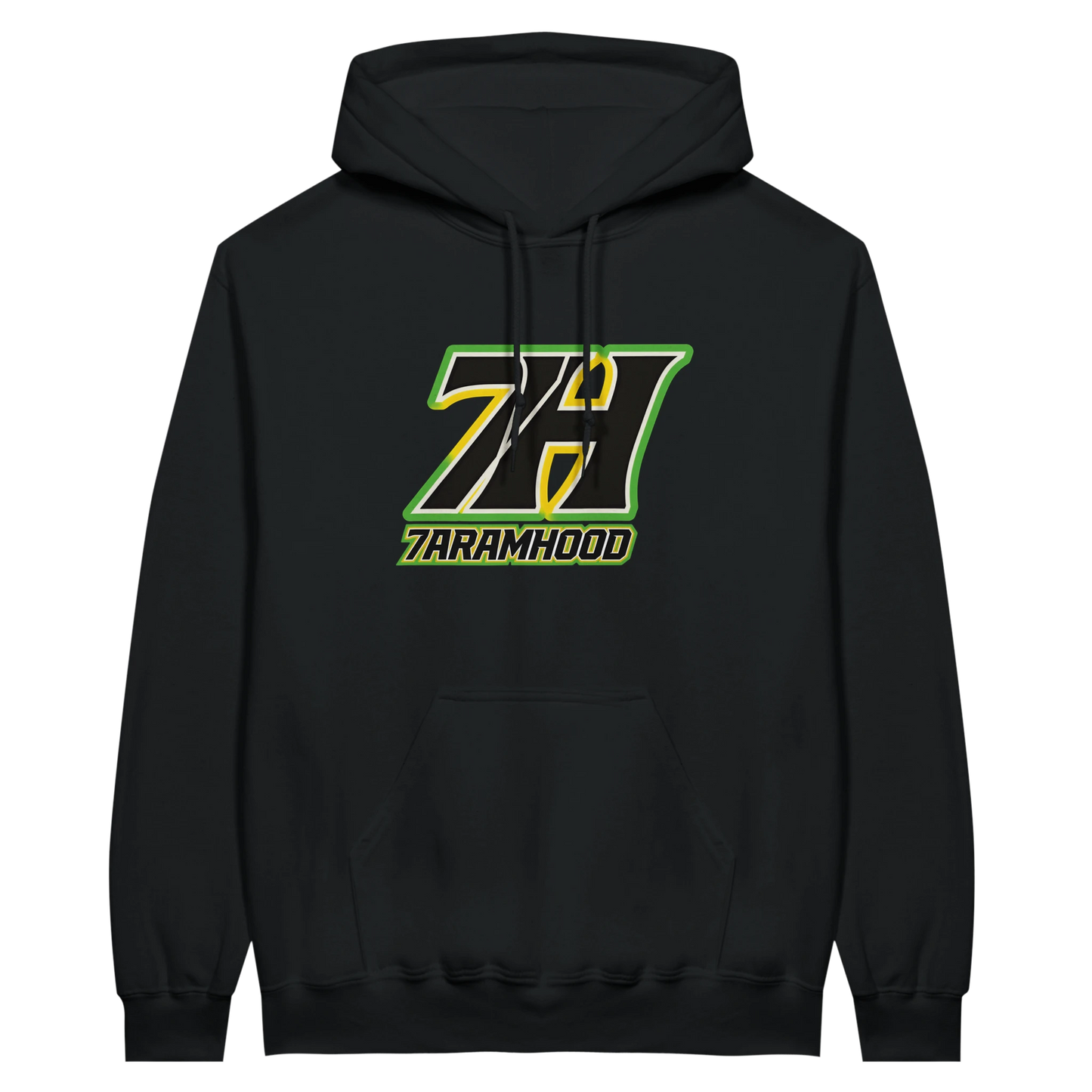7H DNA Code Hoodie – Rückansicht Signature DNA Print, 7HARAMHOOD Premium Hoodwear Hood Identity