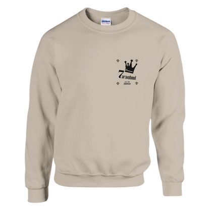 
7HARAMHOOD Brand Since-2022 Sweatshirt Beige Frontansicht mit Crown Logo

