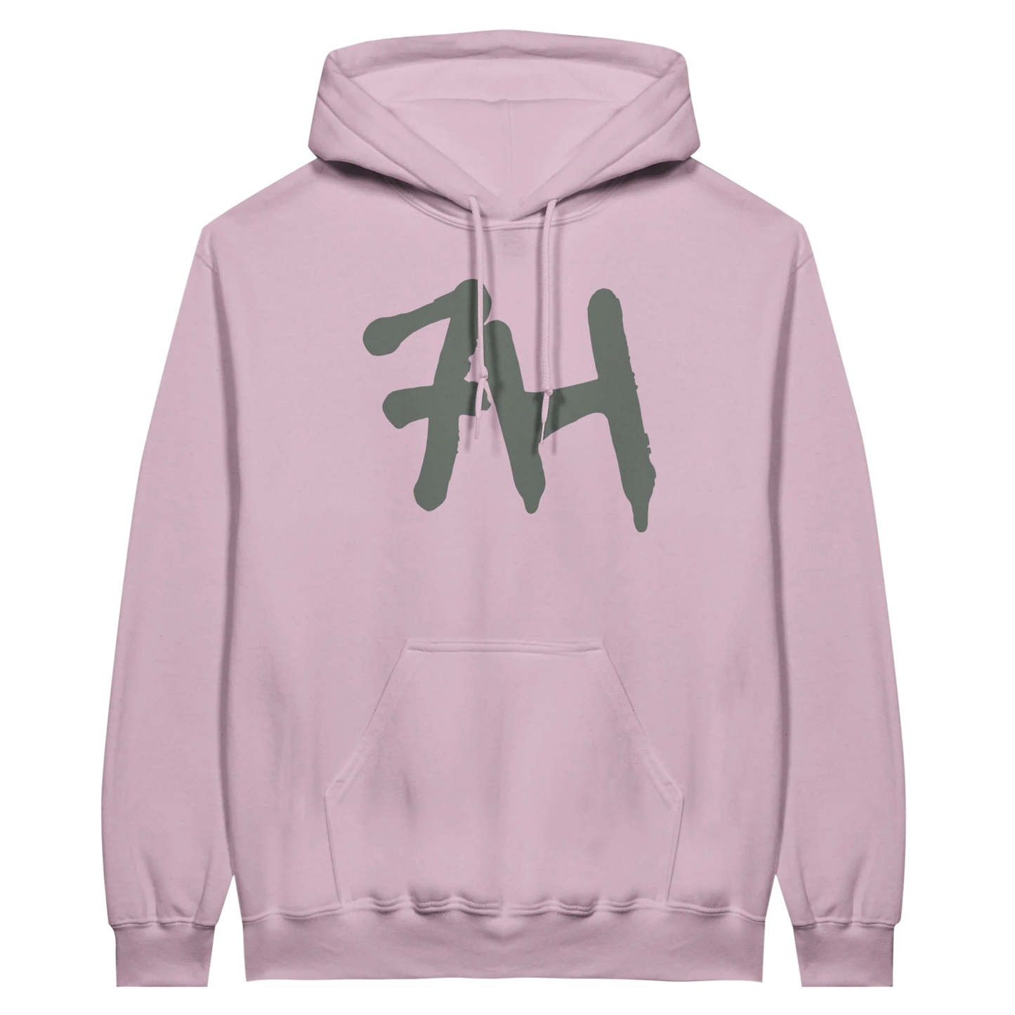 7HARAMHOOD White Graffiti 7H Hoodie – Mausgrau in pastel pink with bold 7H logo on front.