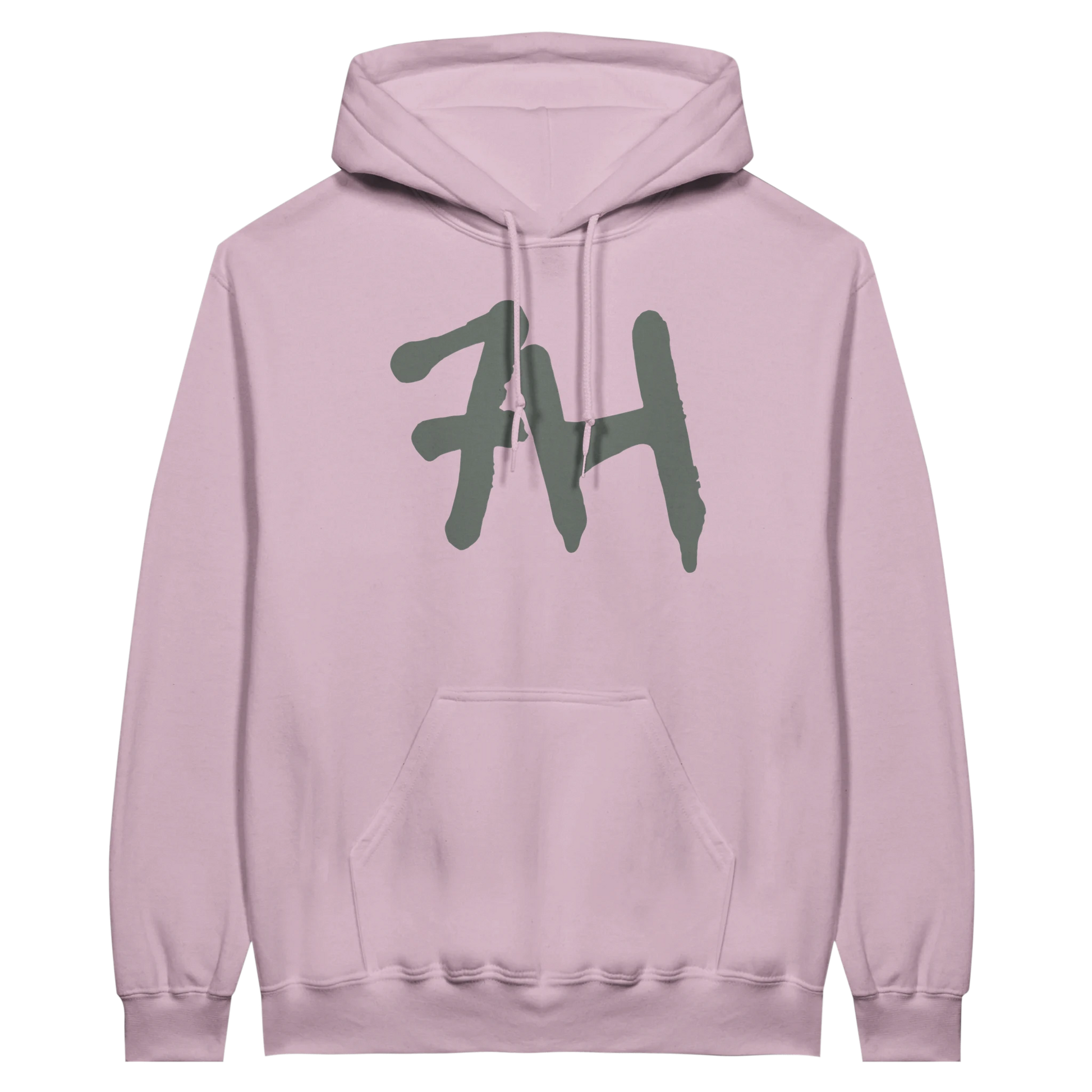7HARAMHOOD White Graffiti 7H Hoodie – Mausgrau in pastel pink with bold 7H logo on front.