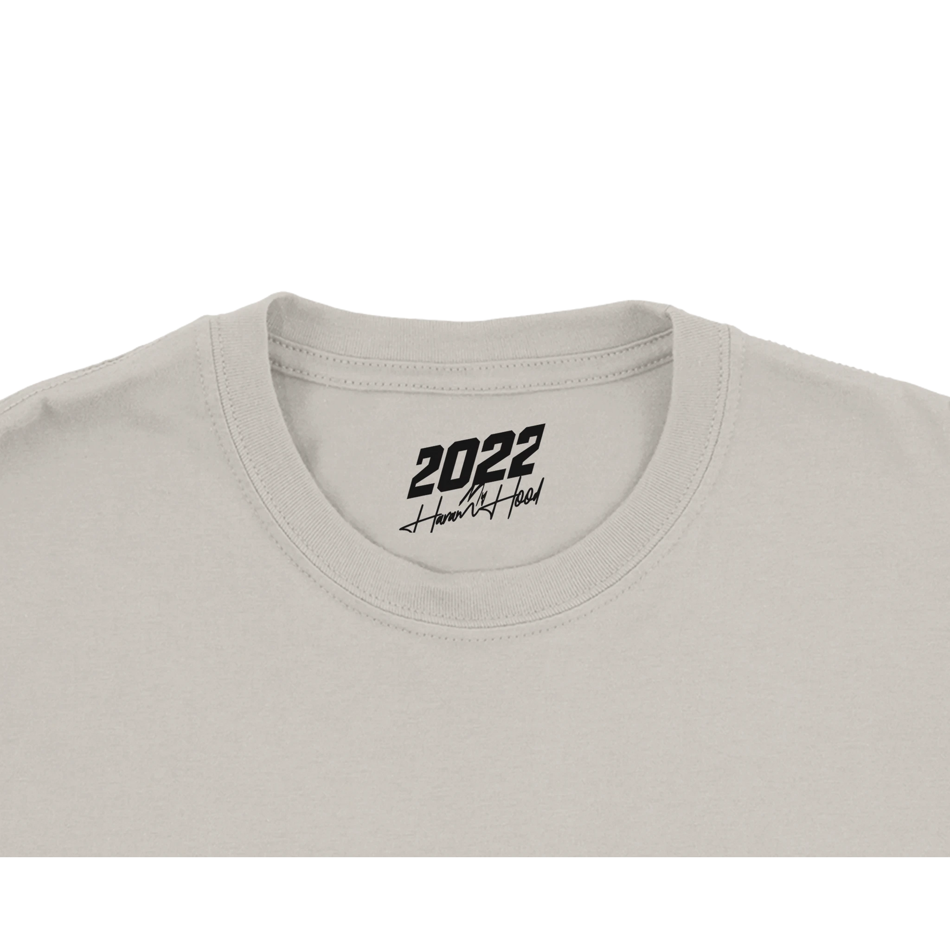 HARAMHOOD Westside Cologne T-Shirt Stone Grey Streetwear Nahaufnahme Logo