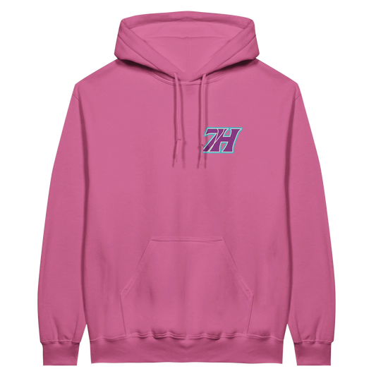 Türkiser 7H Hoodwear Hoodie mit Front- und Rückenprint - Haramhood Cyan
