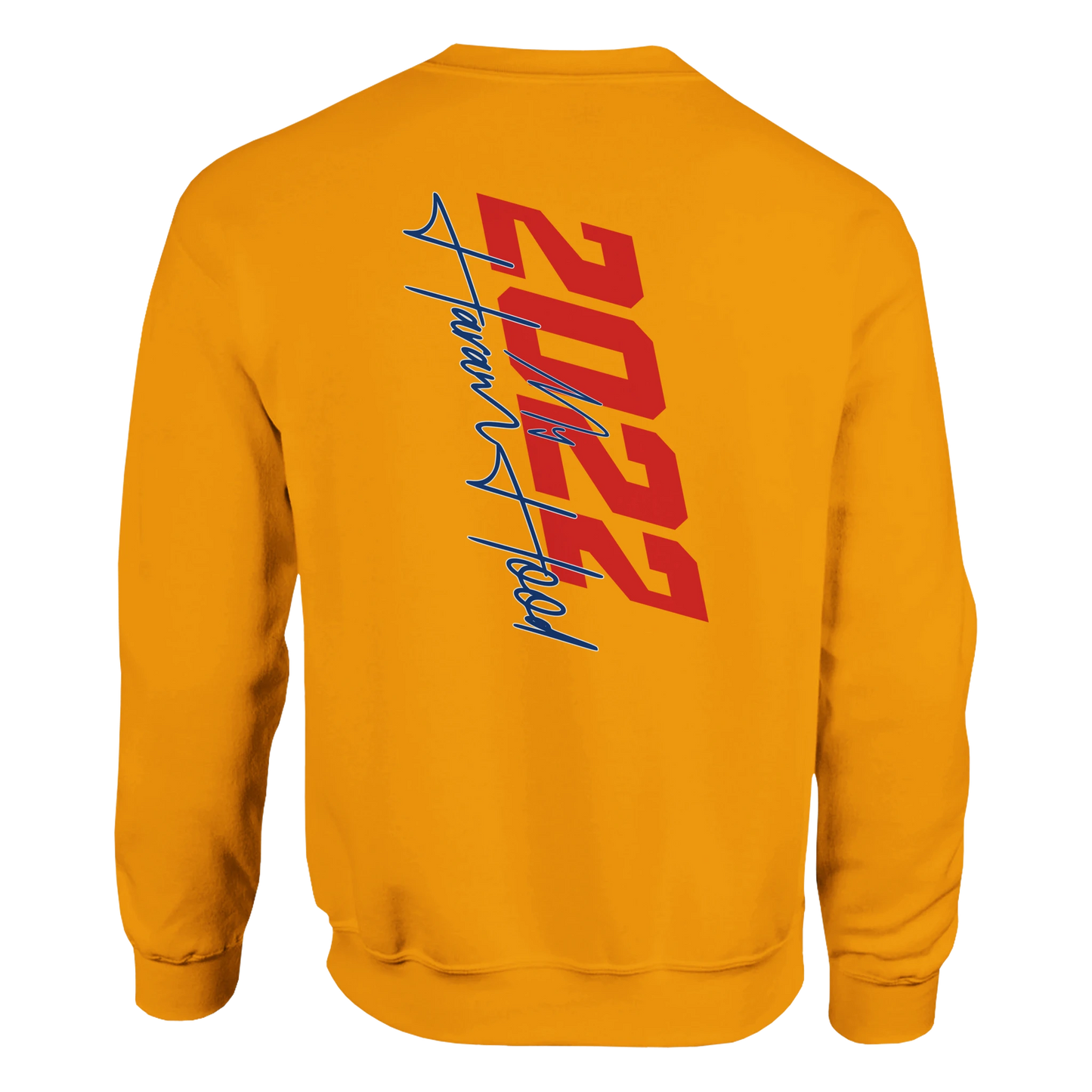 7HARAMHOOD Seit 2022 Crewneck Rot – Seitenansicht Oversized Hoodwear, Leidenschaft Haltung Hood