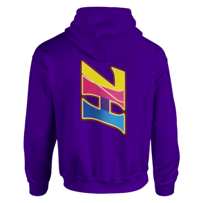 DNA Code Hoodie Lila Frontansicht | 7HARAMHOOD 
