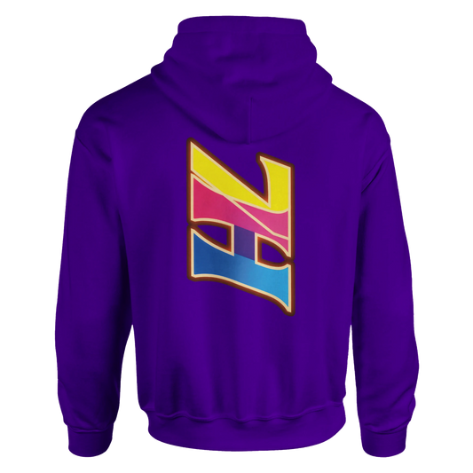 DNA Code Hoodie Lila Frontansicht | 7HARAMHOOD 
