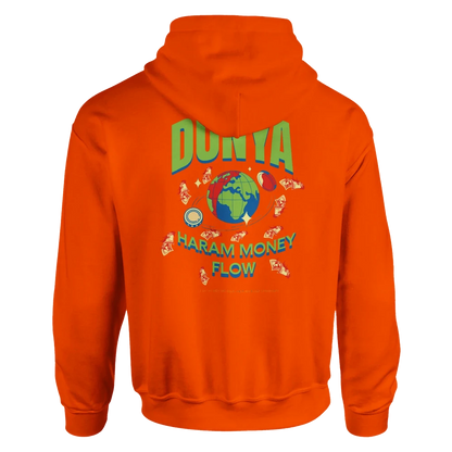 Dunya Haram Money Flow Hoodie Orange Frontansicht
