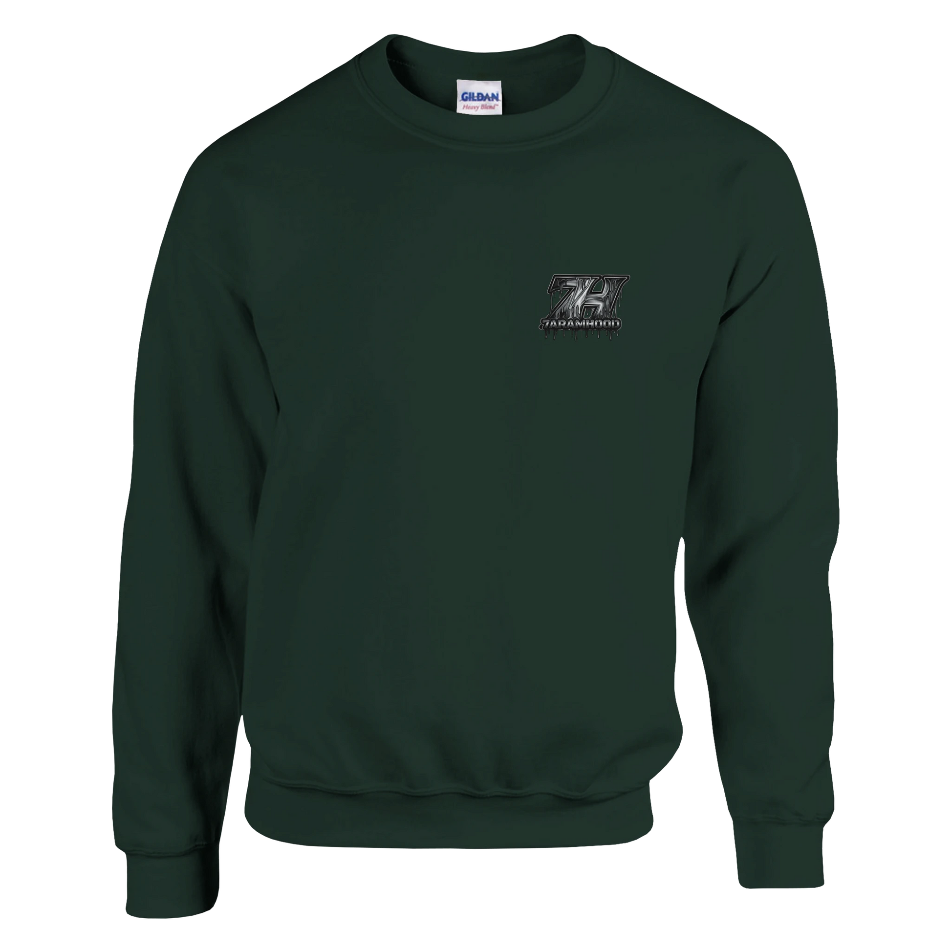 7HARAMHOOD Drip Code Sweatshirt Heliconia – Rückansicht Code-Print, Ansage Hood Culture Hoodwear
