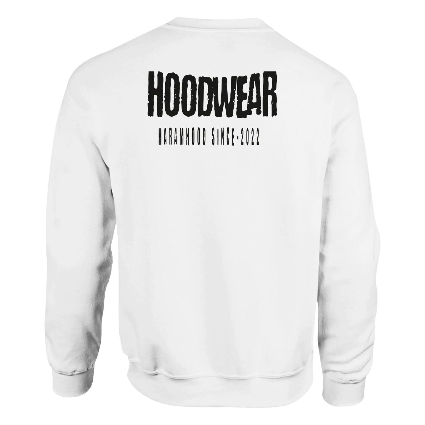 7HARAMHOOD Gasmaske Sweatshirt Weiß Rückansicht
