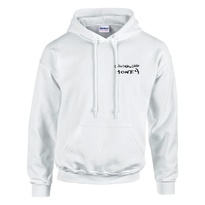 Money Make Not Friends Hoodie Weiß Frontansicht | 7HARAMHOOD 
