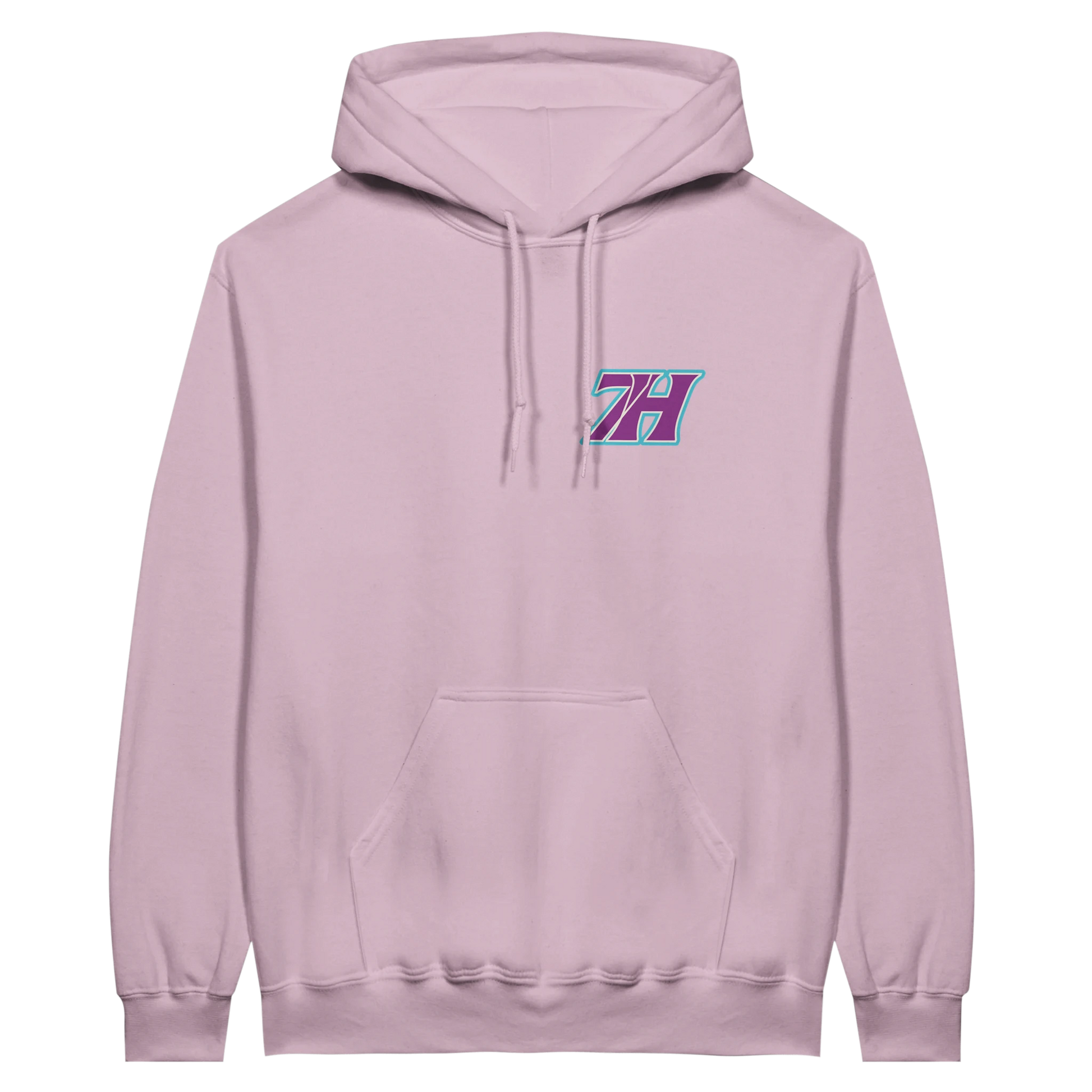 Türkiser 7H Hoodwear Hoodie mit Front- und Rückenprint - Haramhood Cyan
