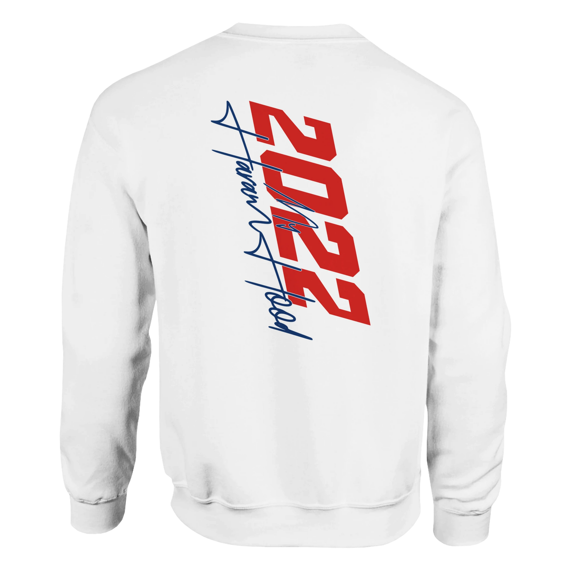 7HARAMHOOD Seit 2022 Crewneck Rot – Frontansicht Unisex Hoodwear, stark rot authentisch Hood seit 2022