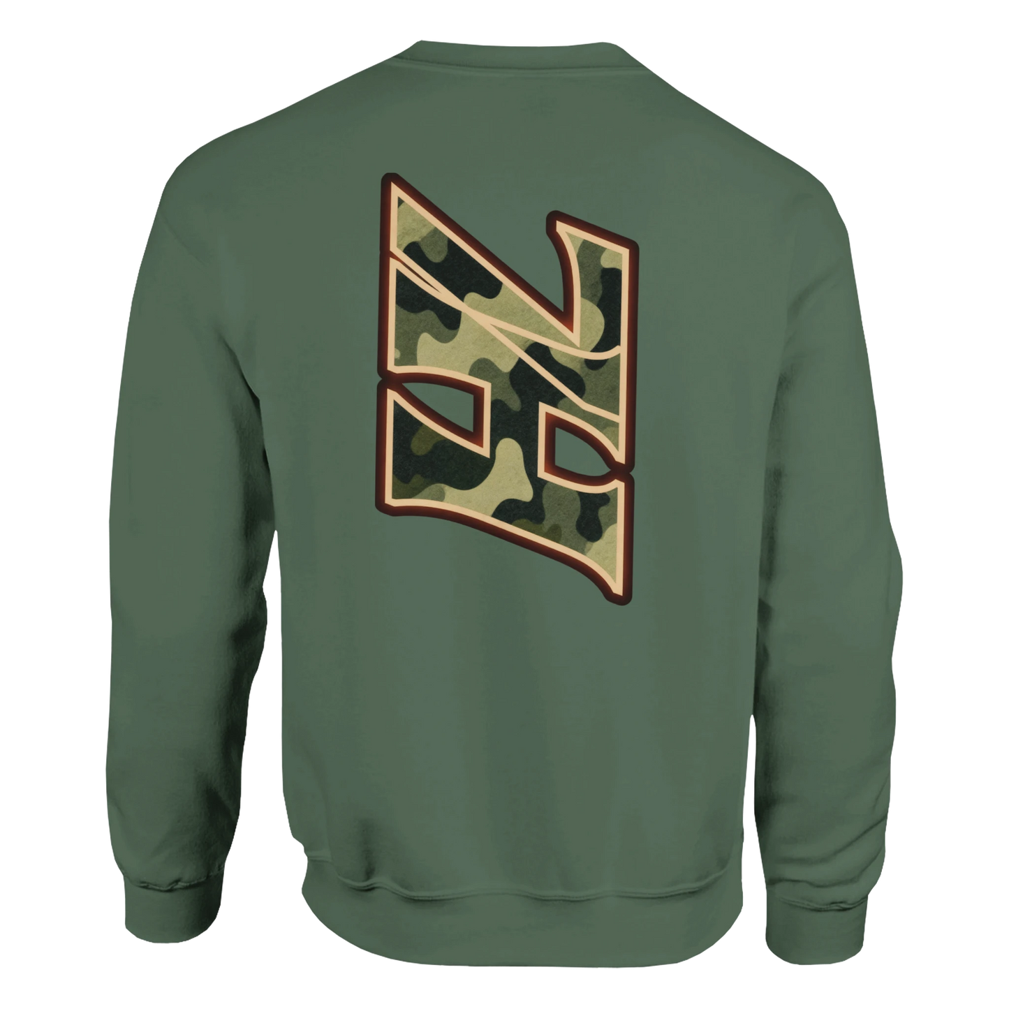 DNA Code Camouflage Sweatshirt Grün Frontansicht
