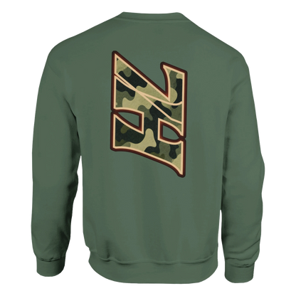 DNA Code Camouflage Sweatshirt Grün Frontansicht
