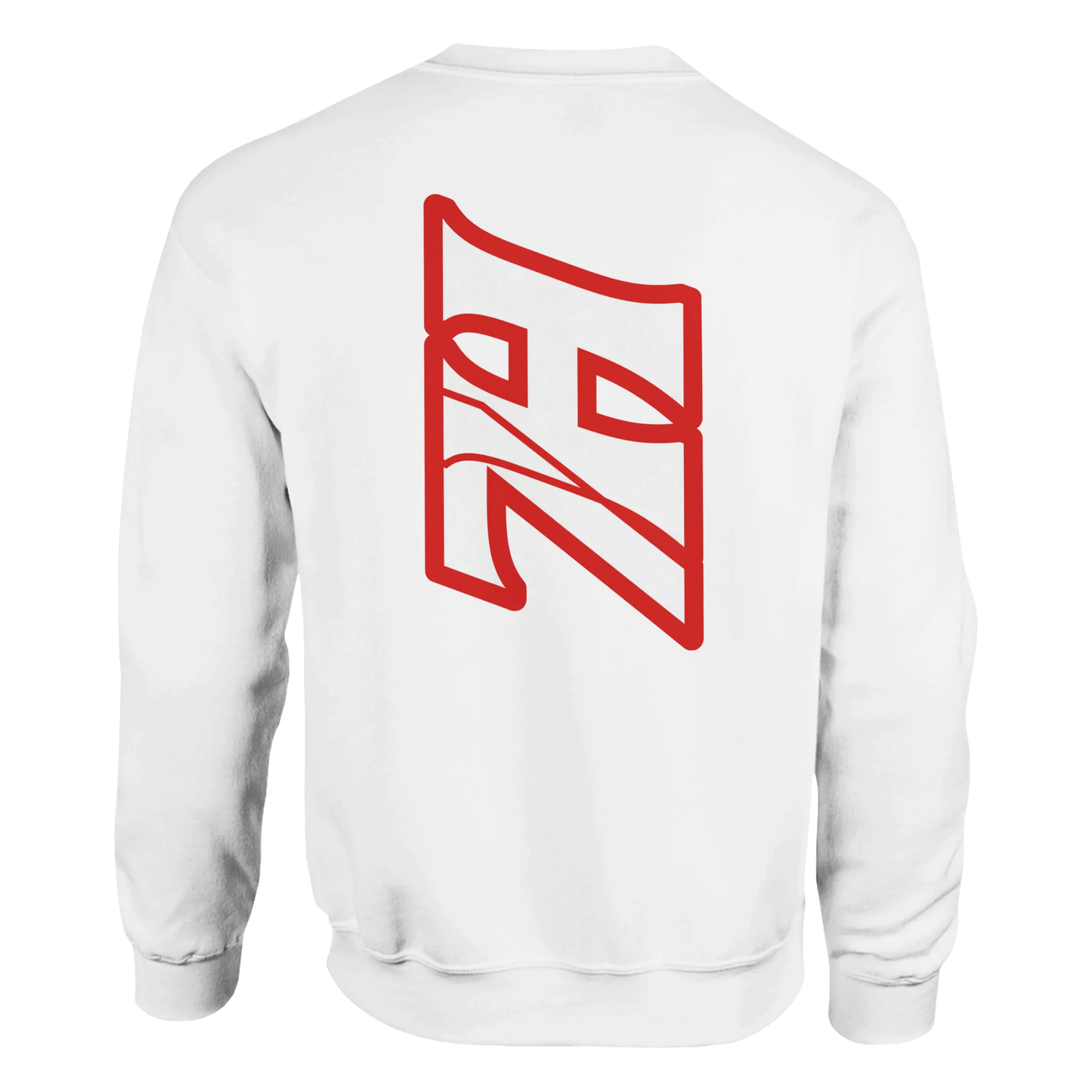 DNA Code Red Line Sweatshirt Weiß Rückansicht
