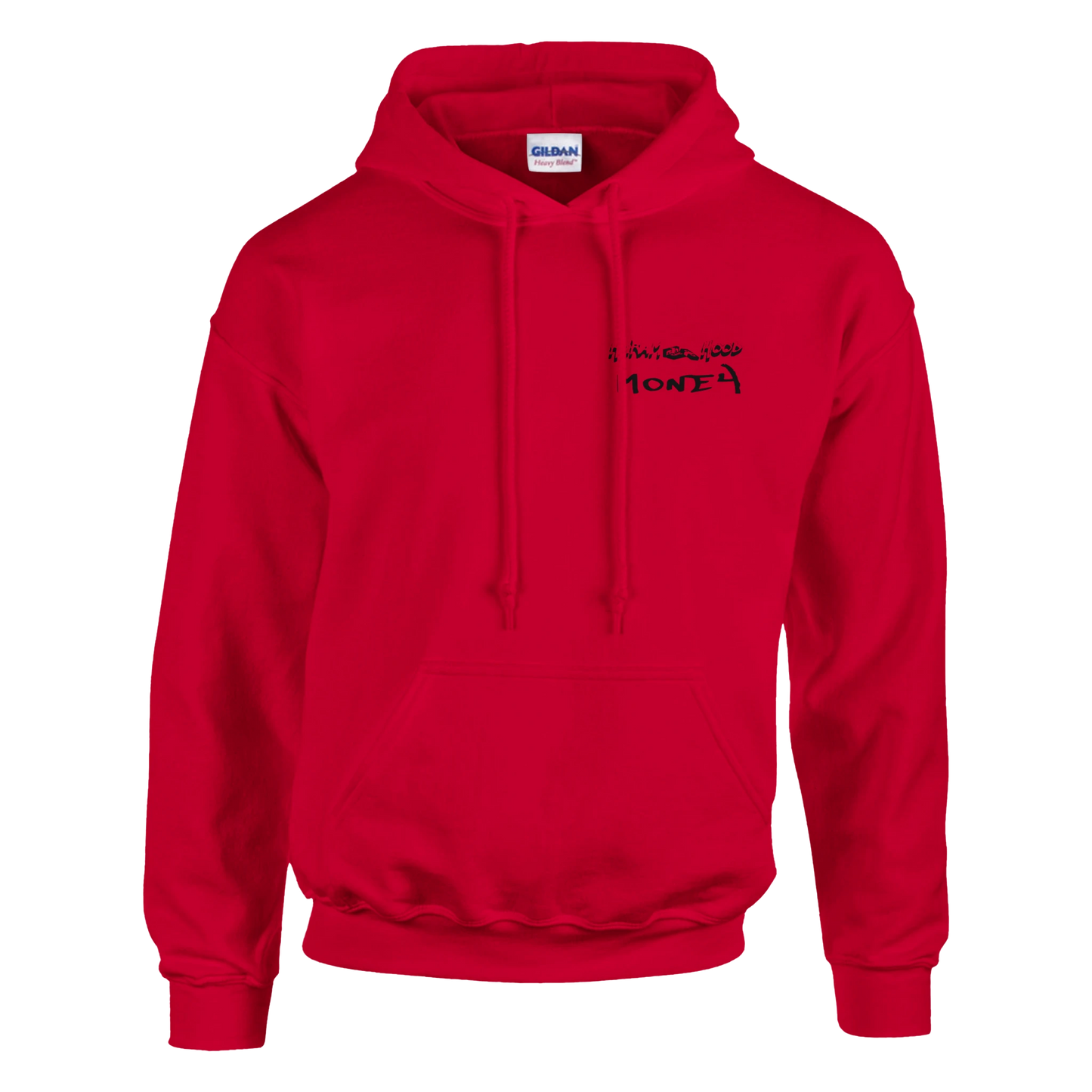 Money Make Not Friends Hoodie rot
Frontansicht | 7HARAMHOOD 
