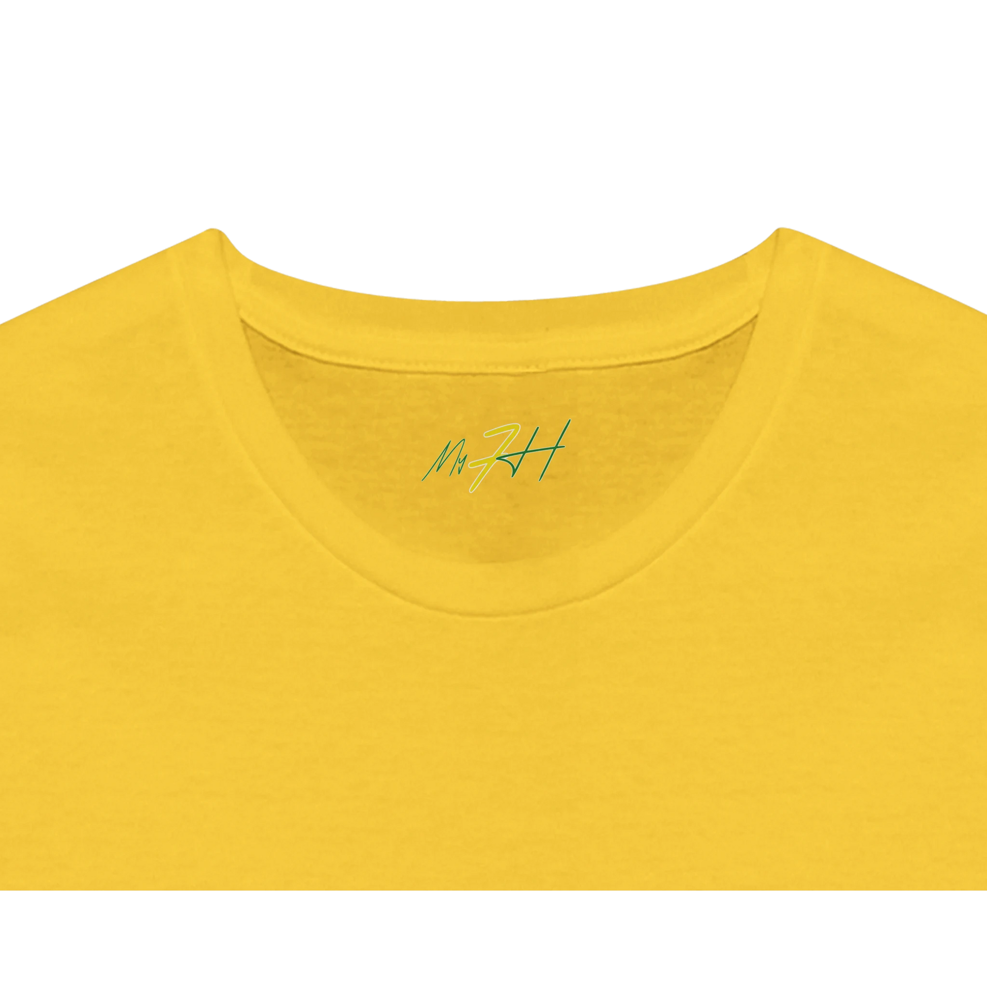 7ARAMHOOD Signature Streetwear T-Shirt Gelb Streetwear Nahaufnahme