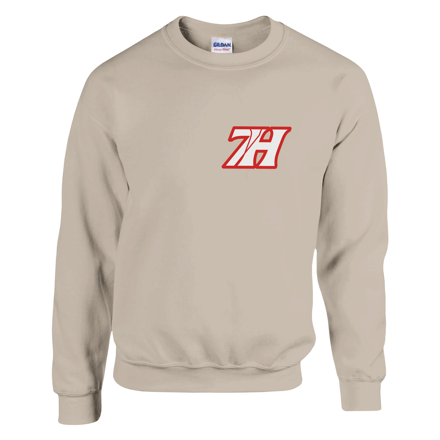 DNA Code Red Line Sweatshirt Beige Frontansicht
