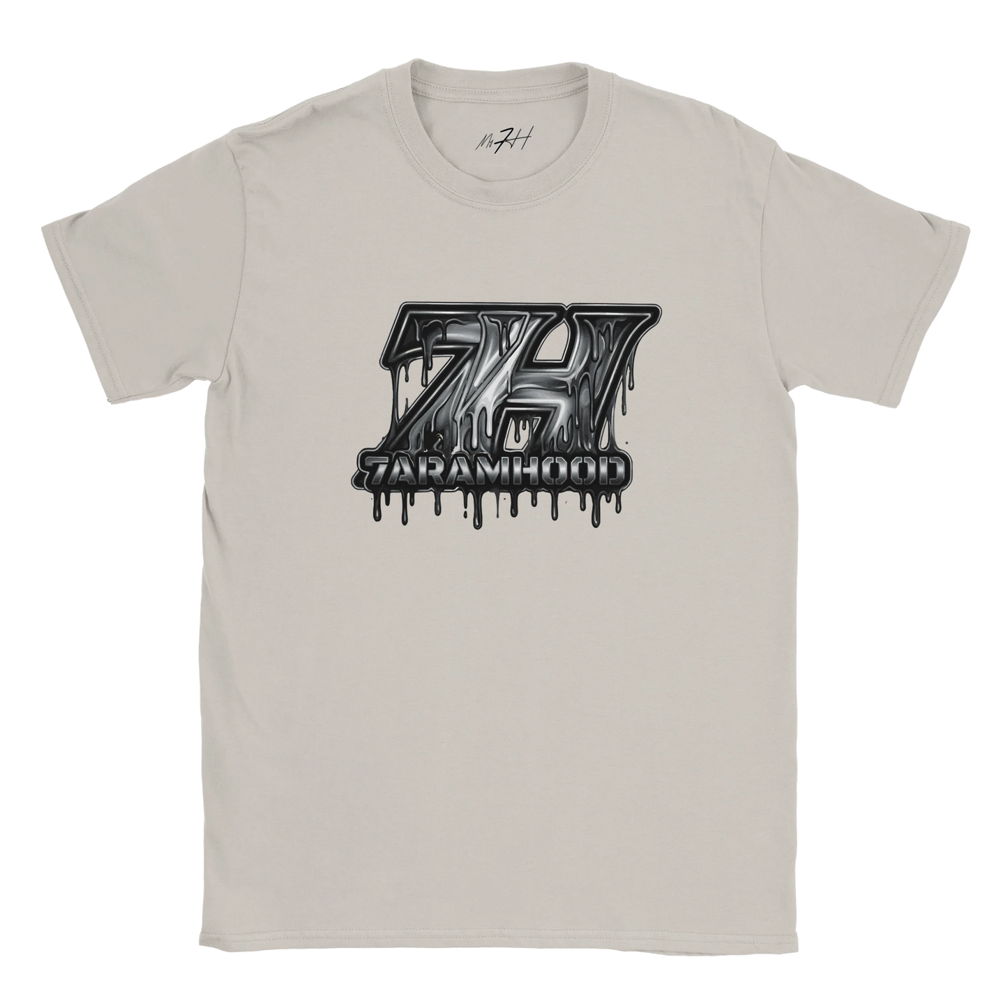 7HARAMHOOD My Hood Tattoo T-Shirt – Seitenansicht Oversized Fit Hood Identity Urban