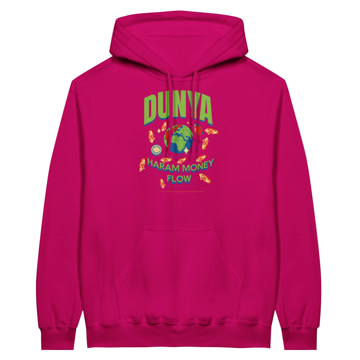 7HARAMHOOD Dunya Haram Hoodie – Oversized Kapuzenpullover Unisex, Money Flow Design Street Identity