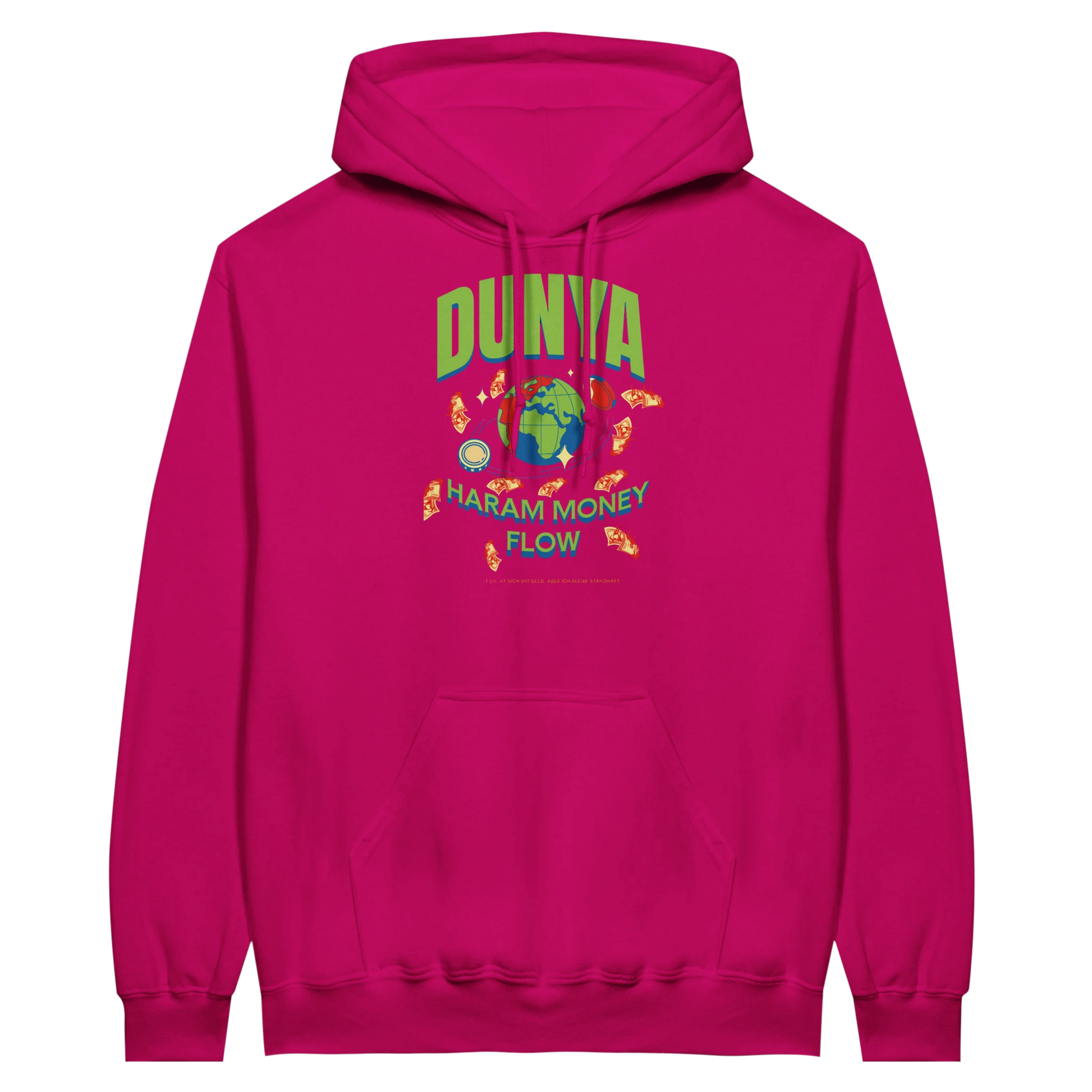 7HARAMHOOD Dunya Haram Hoodie – Oversized Kapuzenpullover Unisex, Money Flow Design Street Identity