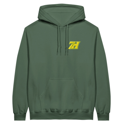 DNA Code Hoodie Dunkelgrün Frontansicht
