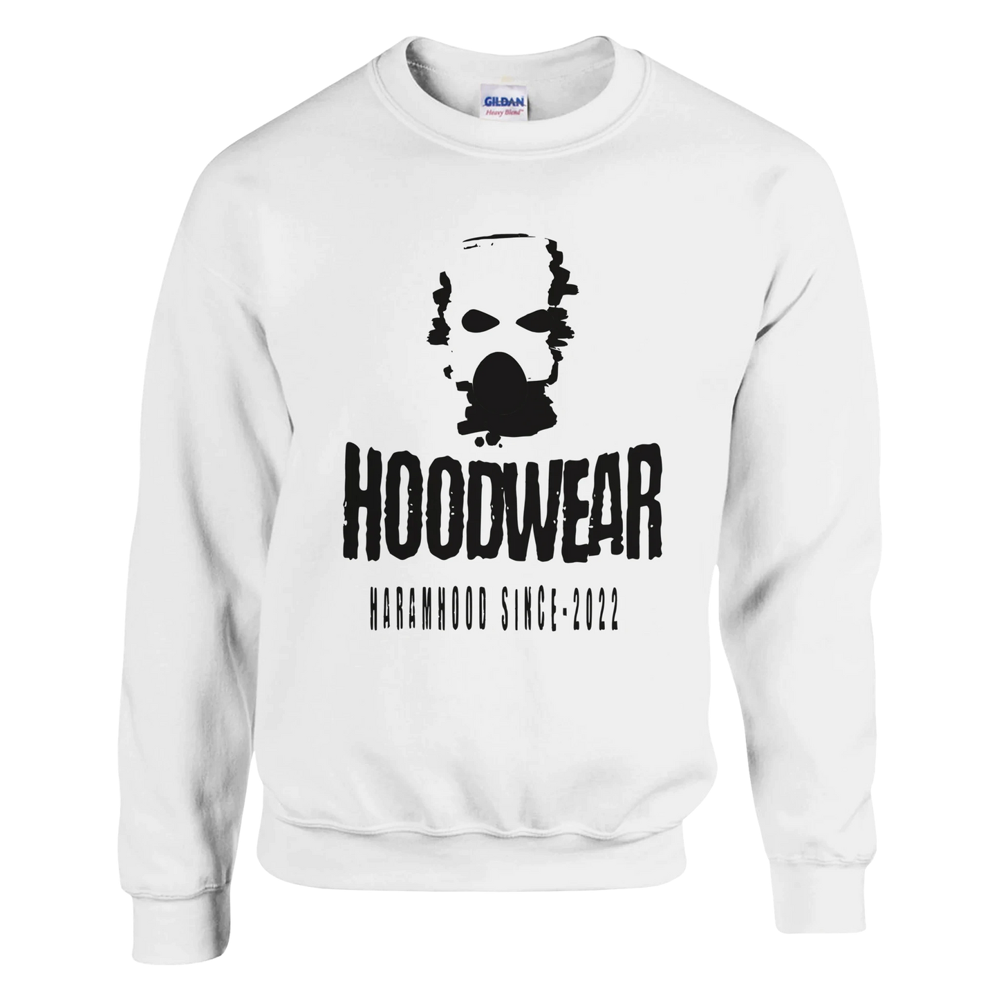 7HARAMHOOD Gasmaske Sweatshirt Weiß Frontansicht Brand Since-2022