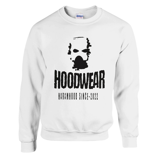 7HARAMHOOD Gasmaske Sweatshirt Weiß Frontansicht Brand Since-2022