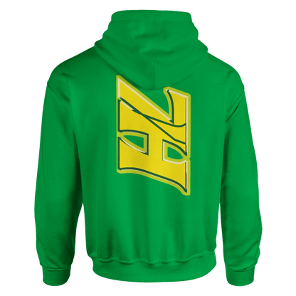 DNA Code Hoodie Grün Rückansicht
