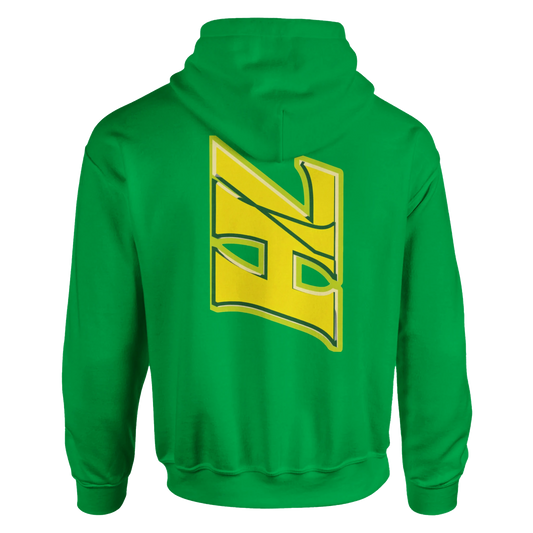 DNA Code Hoodie Grün Rückansicht
