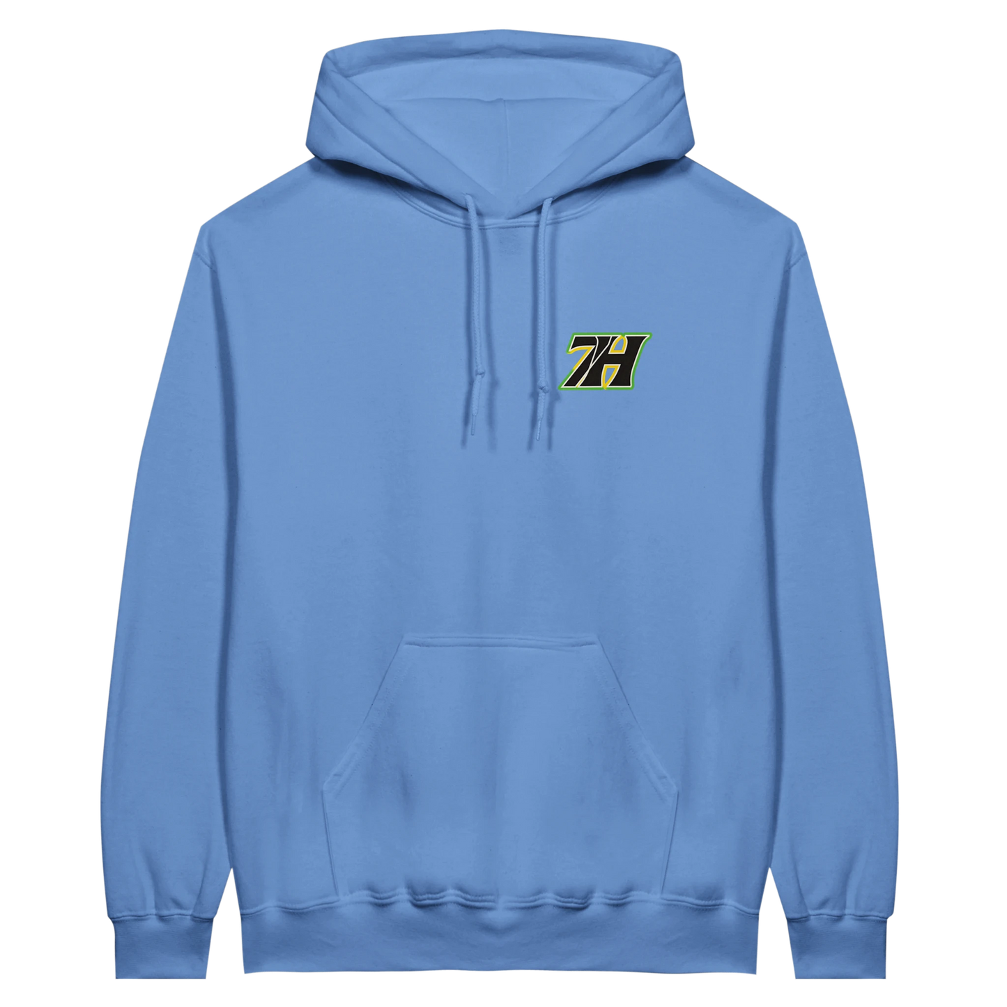 7H Premium Hoodie Babyblau Frontansicht
