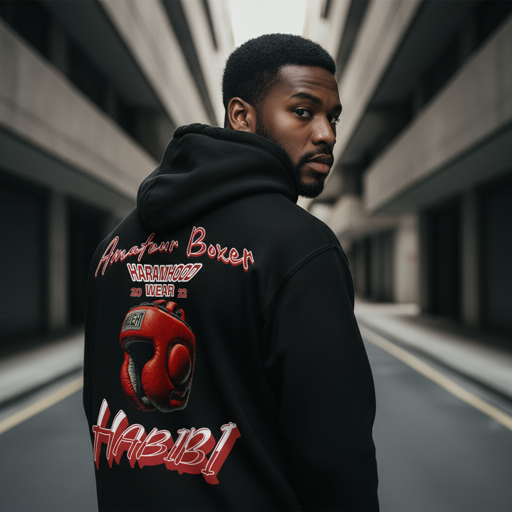 Habibi Amateur Boxer Hoodie Unisex | Haramhood Hoodwear