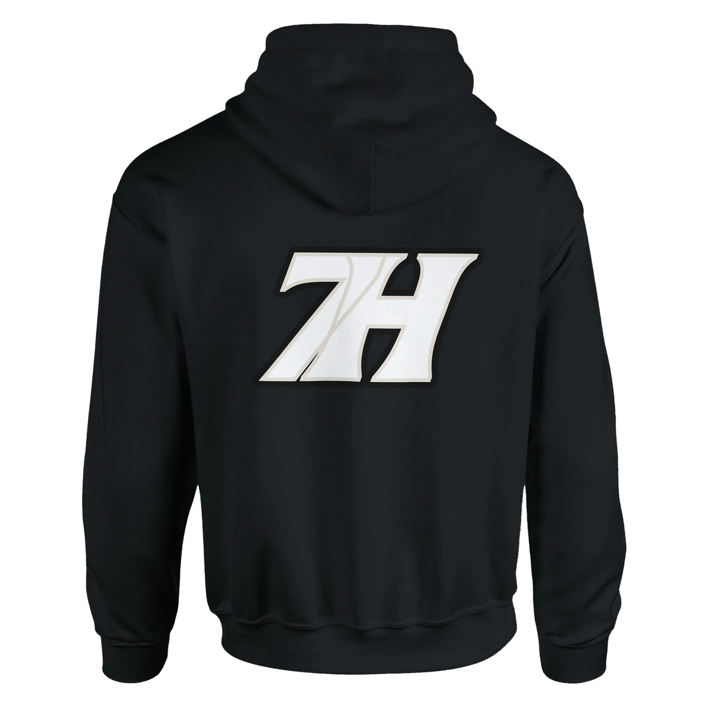 Weißer 7H Hoodwear Hoodie mit Front- und Rückenprint - Unisex Haramhood
