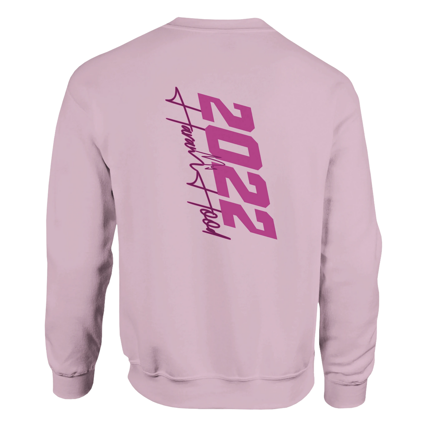 7HARAMHOOD Since 2022 Crewneck Weiß – Rückansicht Unisex Hoodwear, clean timeless Hood Ursprung