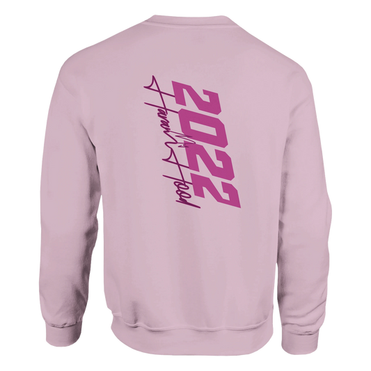 7HARAMHOOD Since 2022 Crewneck Weiß – Rückansicht Unisex Hoodwear, clean timeless Hood Ursprung