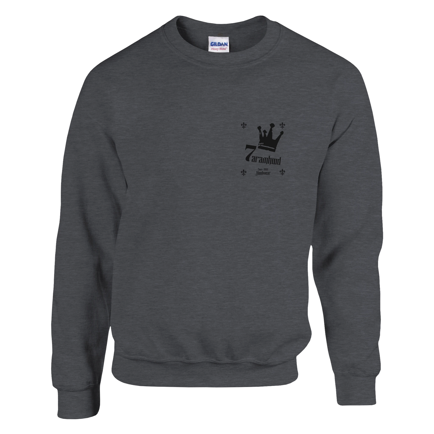7H Crown Logo Sweatshirt Detailansicht - Haramhood Hoodwear Culture Design
