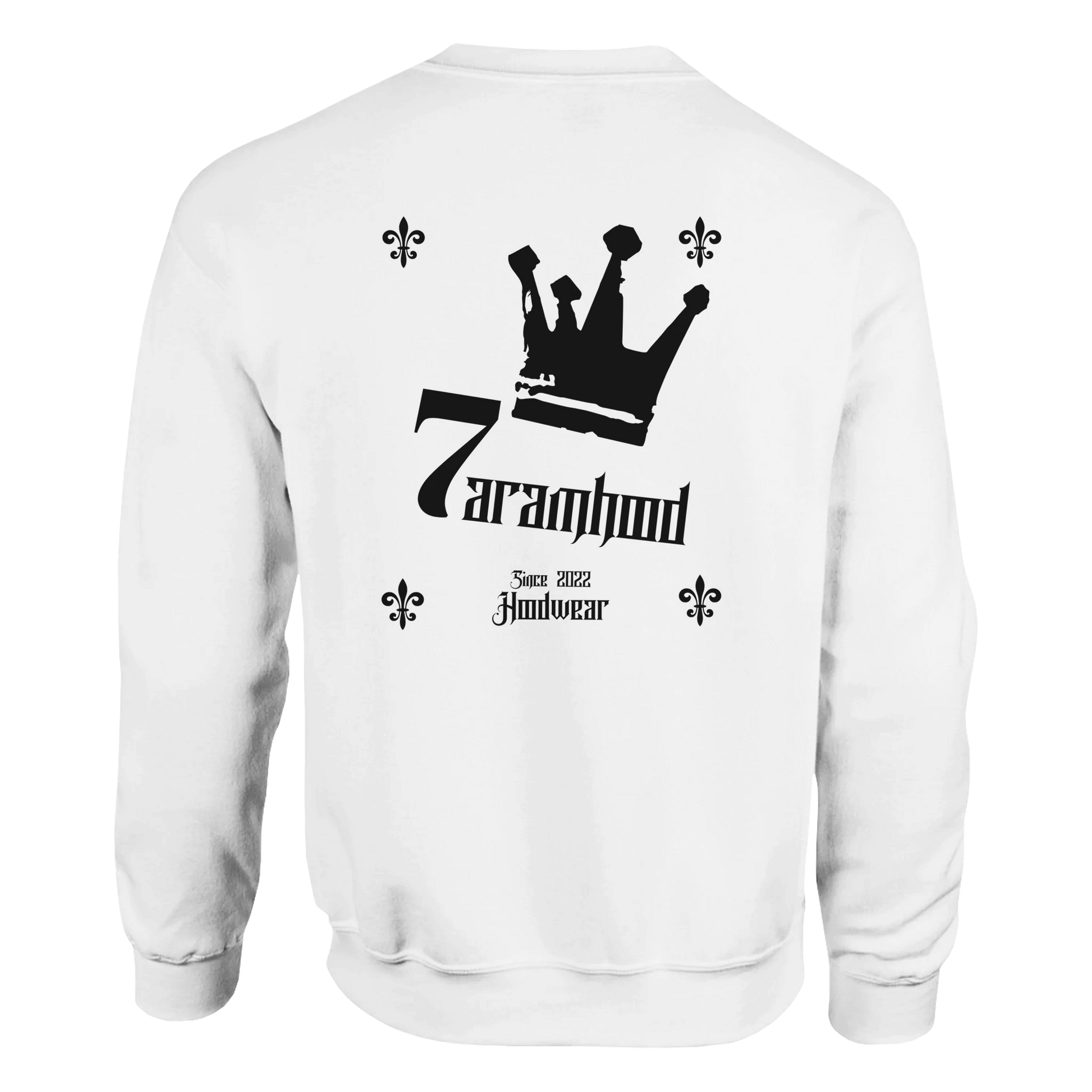 7HARAMHOOD Crown Logo Sweatshirt Weiß Rückansicht
