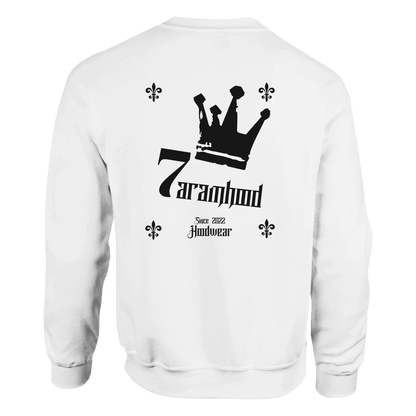 7HARAMHOOD Crown Logo Sweatshirt Weiß Rückansicht
