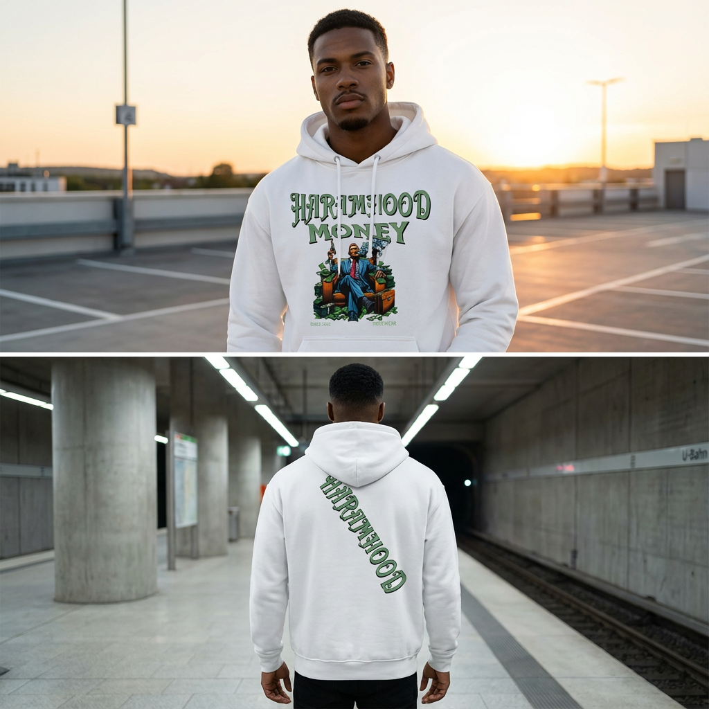 Haramhood Money Hoodie Weiß - Boss Edition | Premium Hoodwear