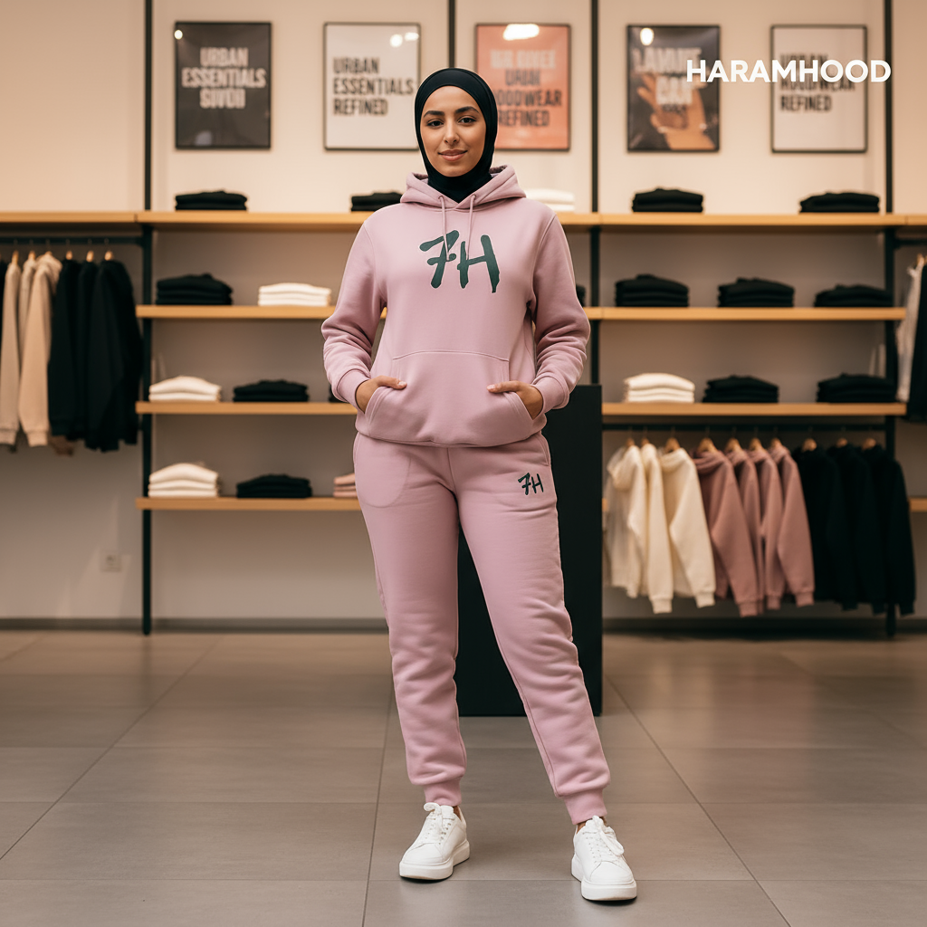 7HARAMHOOD White Graffiti 7H Hoodie – Pink