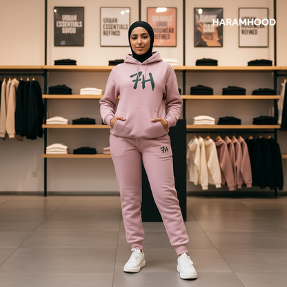 7HARAMHOOD White Graffiti 7H Hoodie – Pink