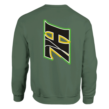 DNA Code Purple Sweatshirt Grün Rückansicht
