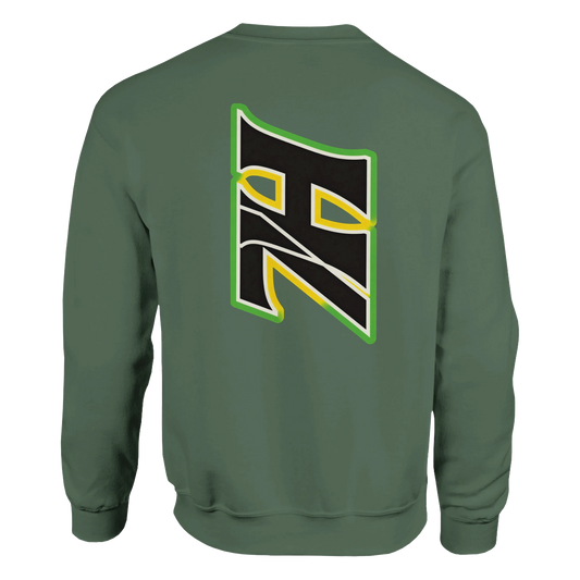 DNA Code Purple Sweatshirt Grün Rückansicht
