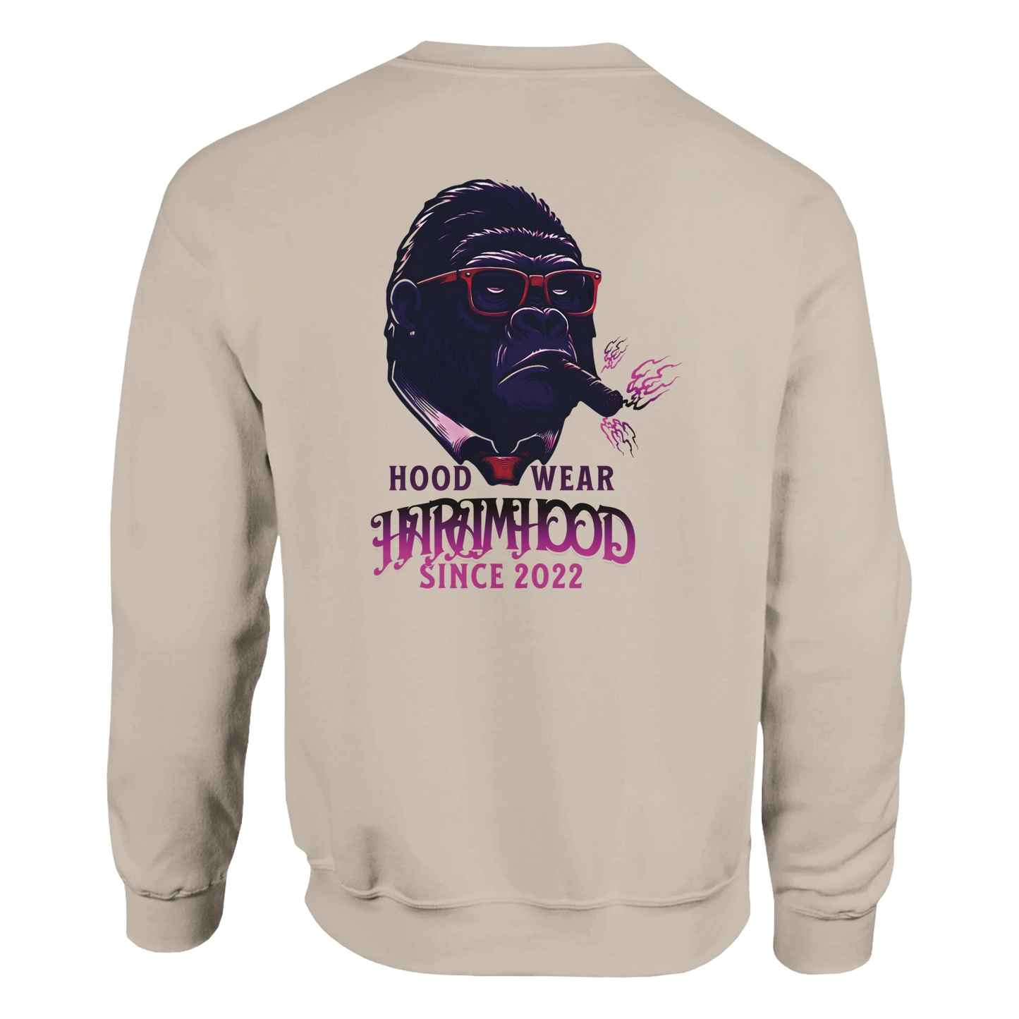 Gorilla Boss Sweatshirt Beige Frontansicht
